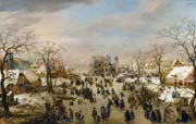 a panoramic winter landscape 